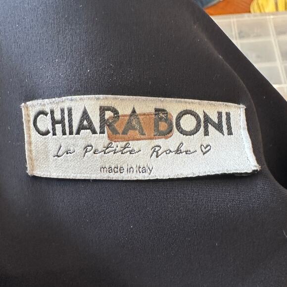 Chiara Boni La Petite Robe Black Ruched Gown Size 2 Italian Luxury Designer $995 - Picture 6 of 12